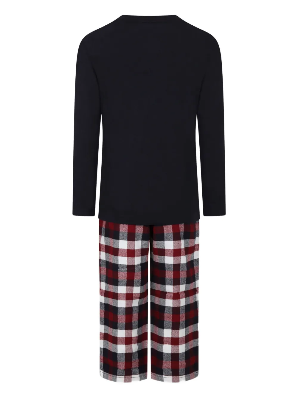 Tommy Hilfiger Junior Geruite pyjama met logoprint Blauw