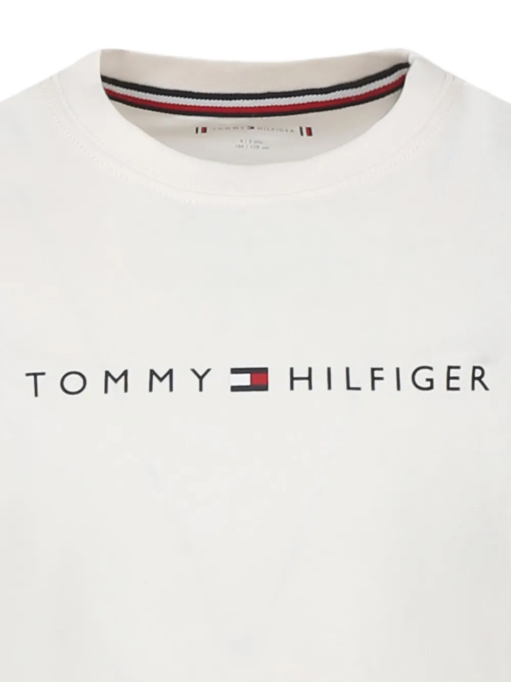 Tommy Hilfiger Junior Geruite pyjama met logoprint Wit