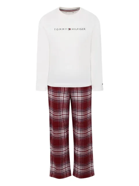 Tommy Hilfiger Junior logo-print checked pajamas