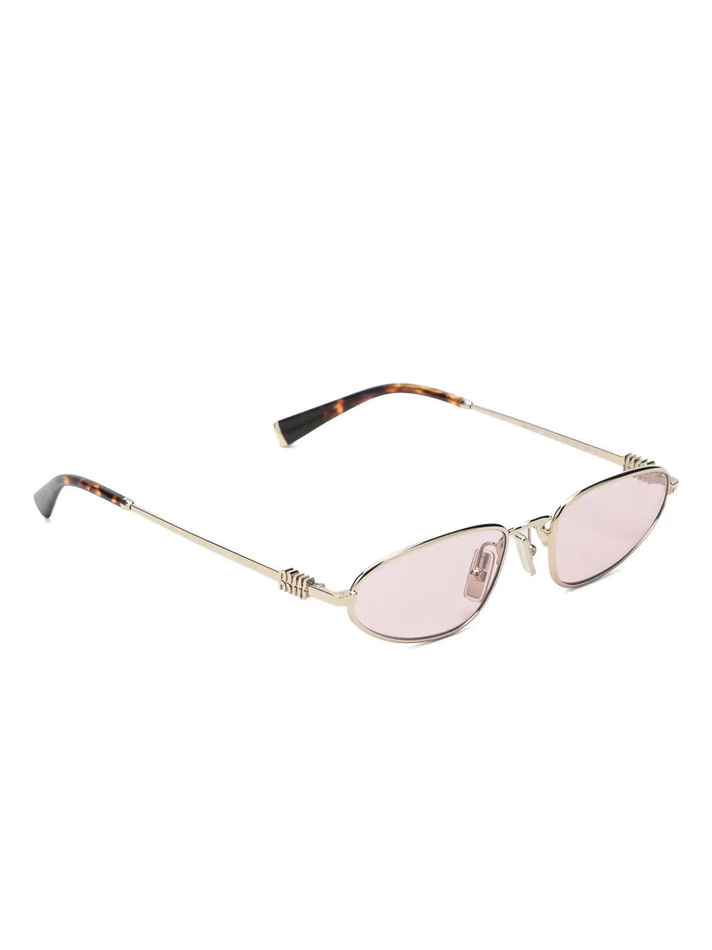 Miu Miu Eyewear Zonnebril met ovaal montuur - Roze