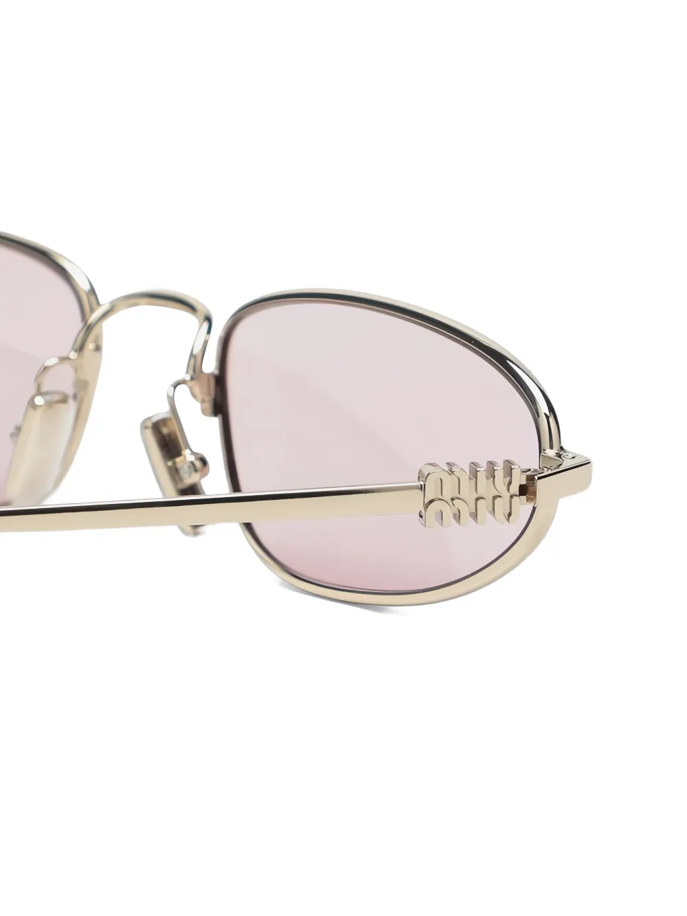 Miu Eyewear Zonnebril met ovaal montuur Roze
