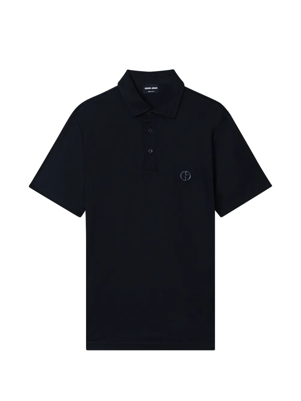 Giorgio Armani Poloshirt met geborduurd logo Zwart