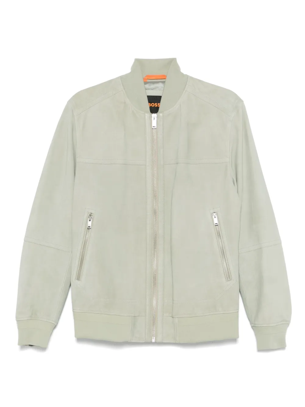 BOSS zip-up bomber jacket | Green | Image 1