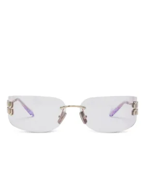 Miu Miu Eyewear リムレス サングラス | ゴールドトーン | FARFETCH JP