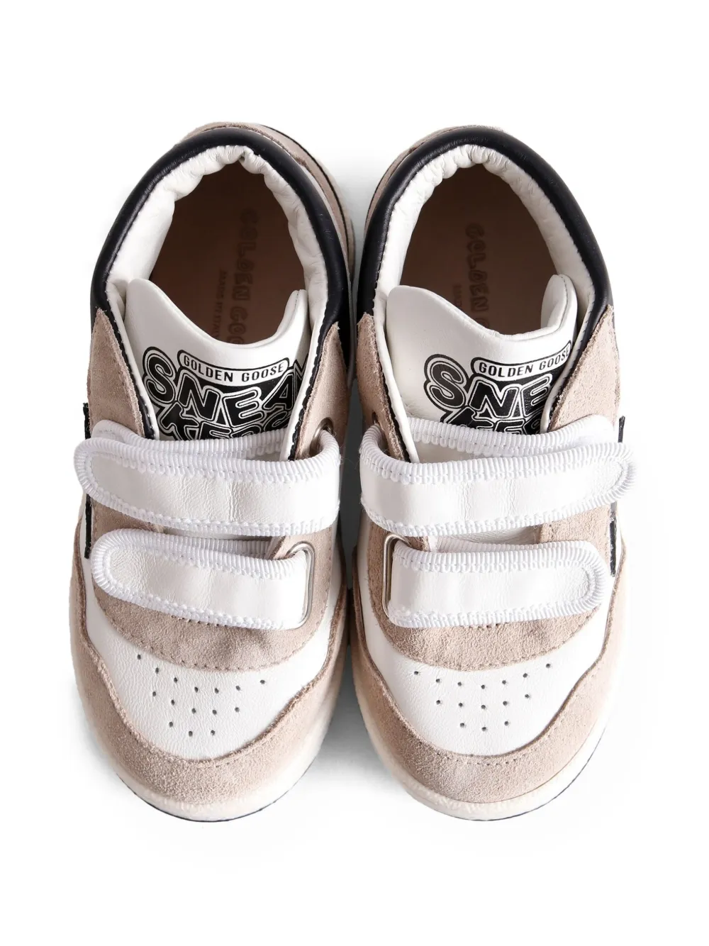 Golden Goose Kids June star-embellished strap sneakers White