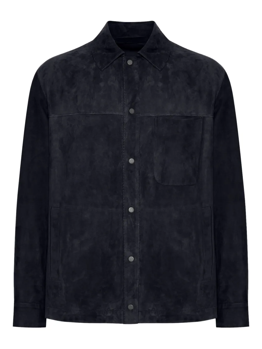 Salvatore Santoro Suède shirtjack Blauw