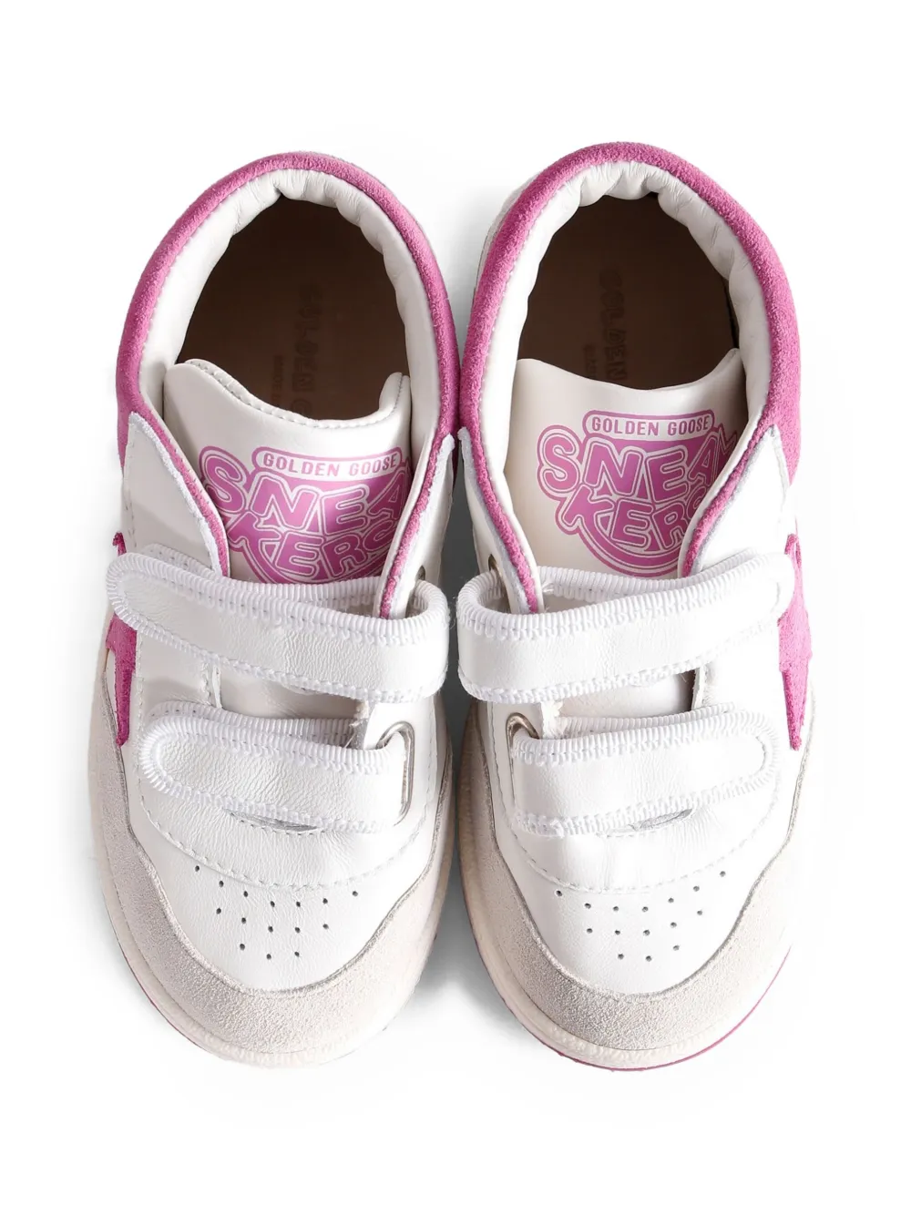 Golden Goose Kids leather sneakers White