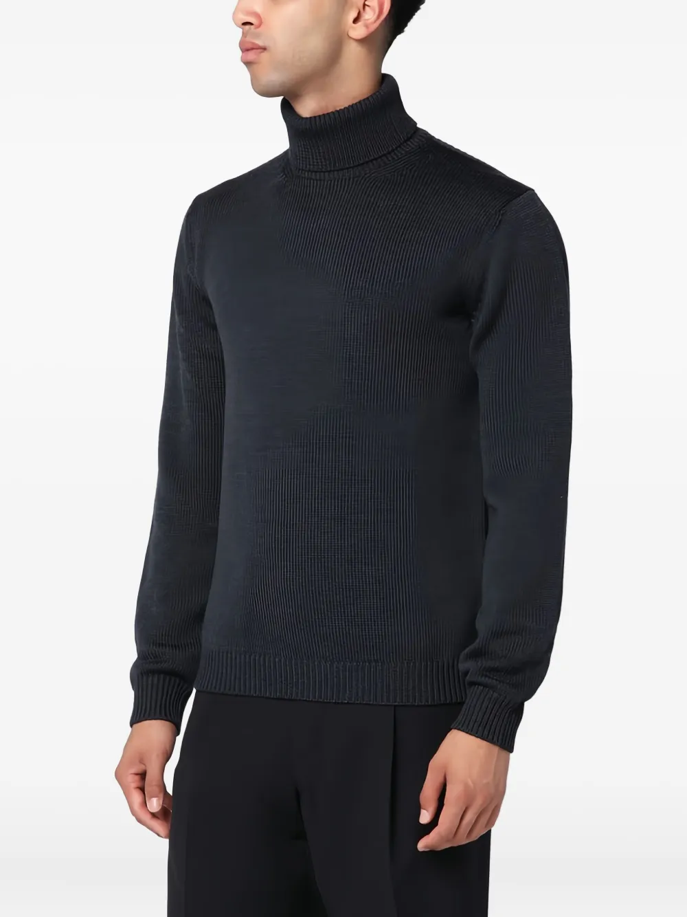 Roberto Collina turtleneck ribbed sweater | Blue | Image 1