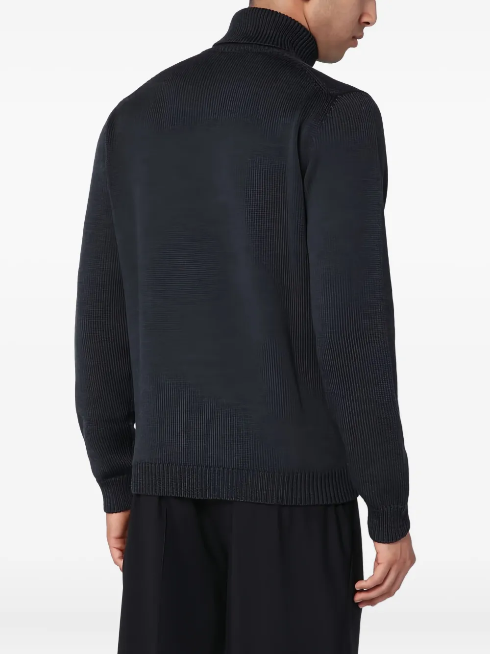 Roberto Collina Geribbelde coltrui Blauw