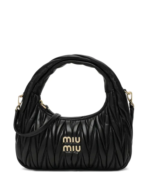 Miu Miu Wander plisserad väska med handtag