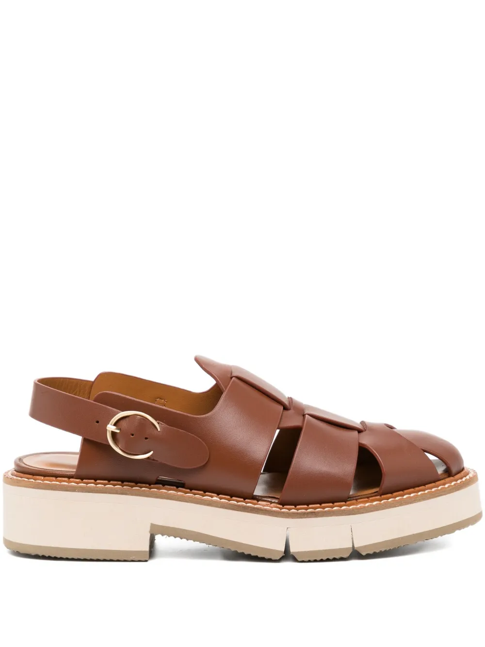 Clergerie buckle-fastening platform pumps Brown
