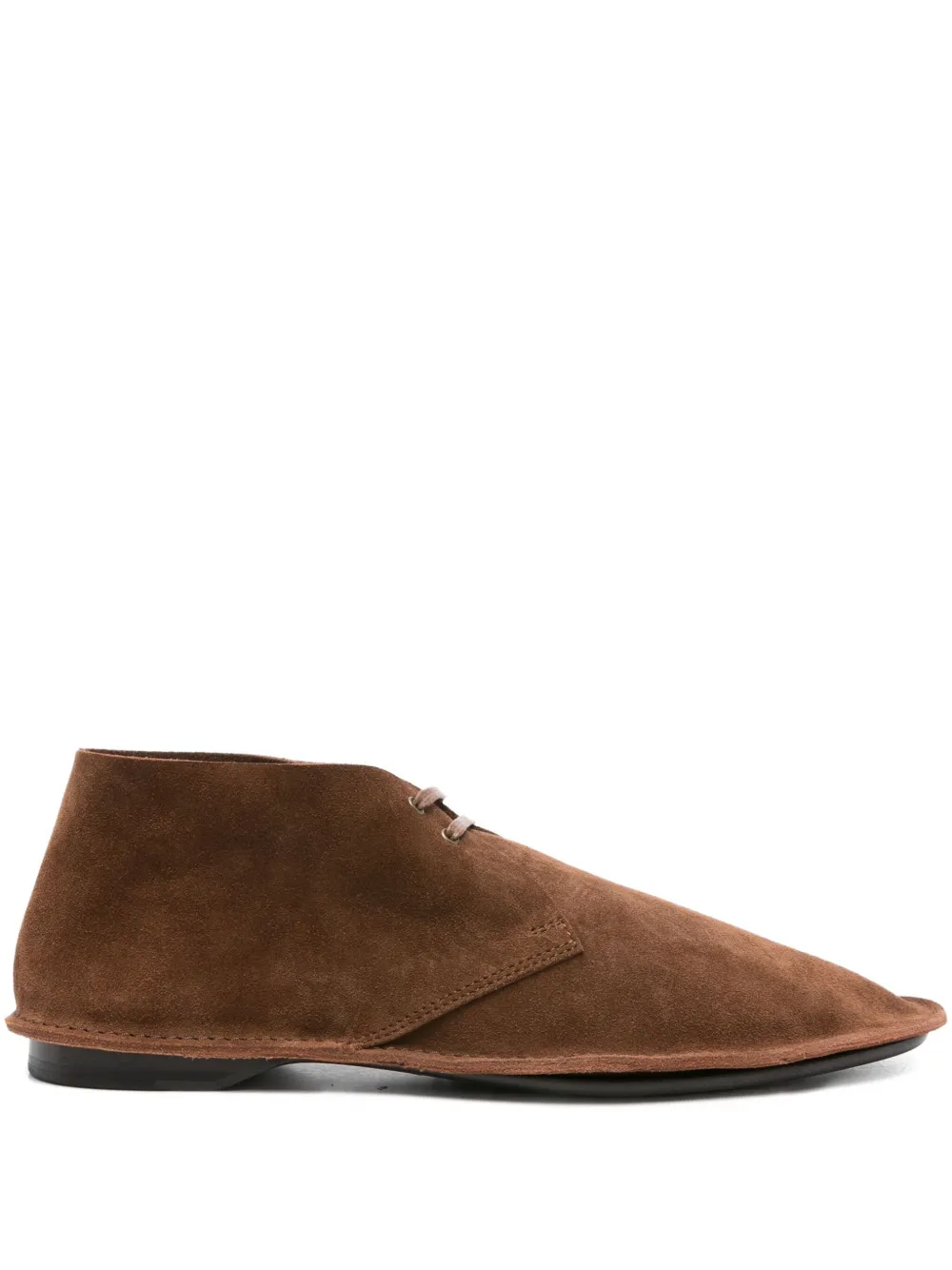 Saint Laurent Valentin Suede Boots In Brown