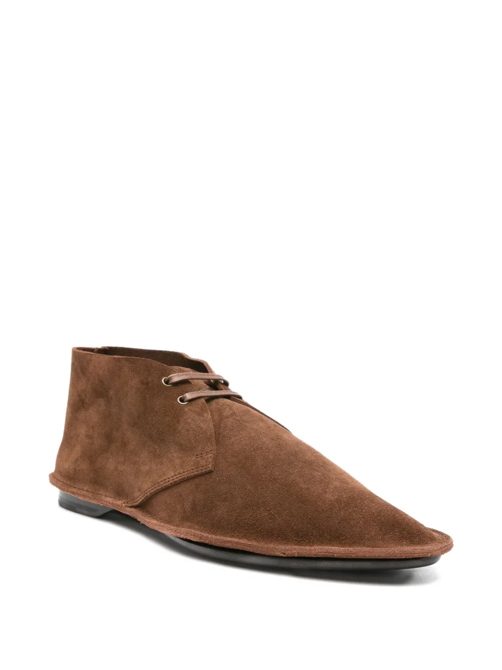 Saint Laurent Valentin suede boots Brown