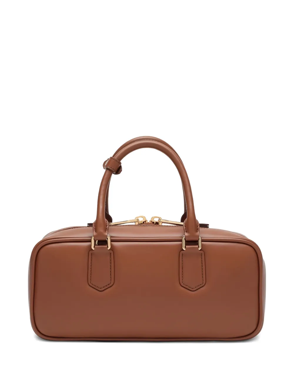 Miu Miu Shopper met logo-reliëf - Bruin