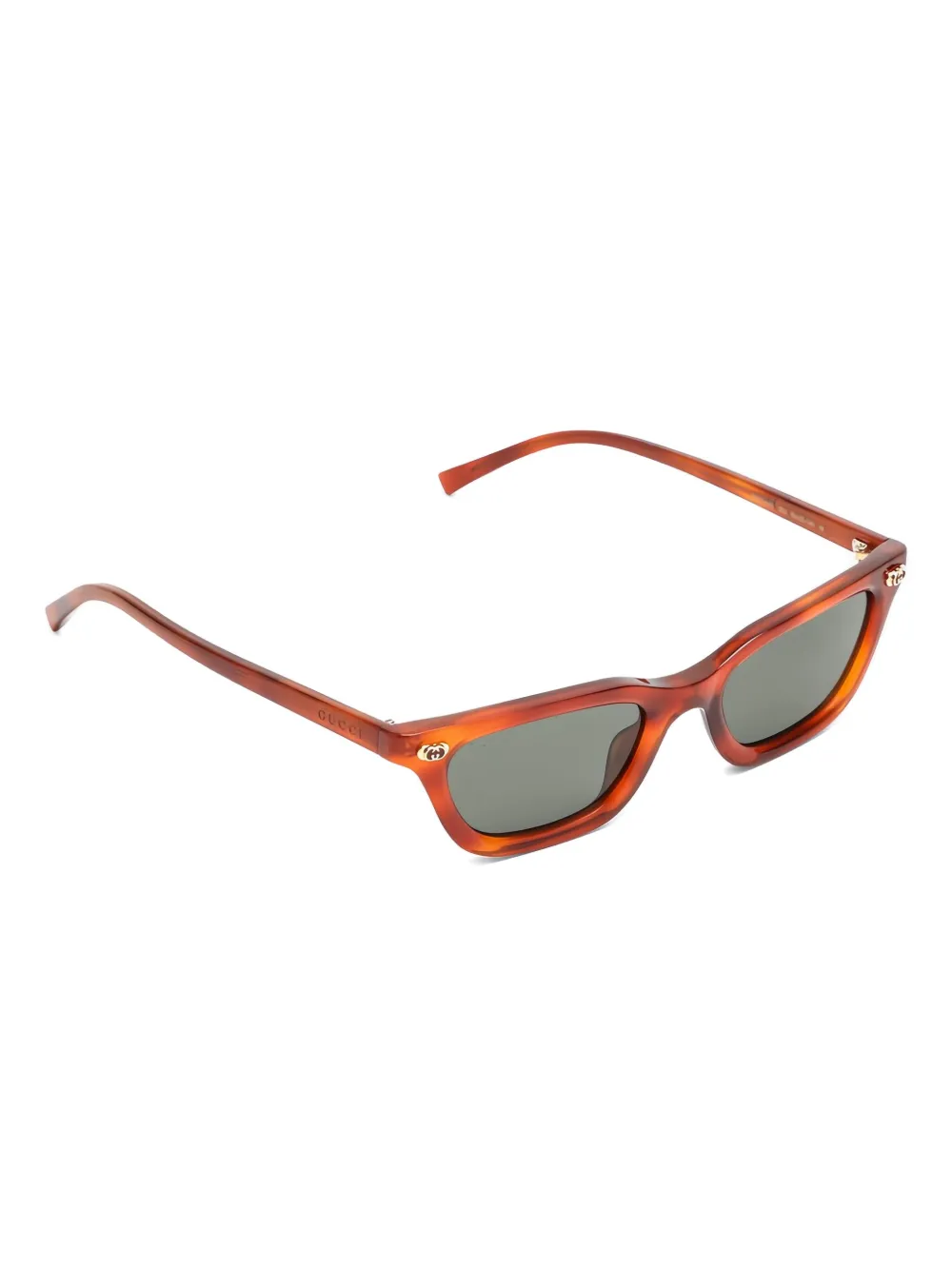 Gucci Eyewear Zonnebril met rechthoekig montuur - Oranje