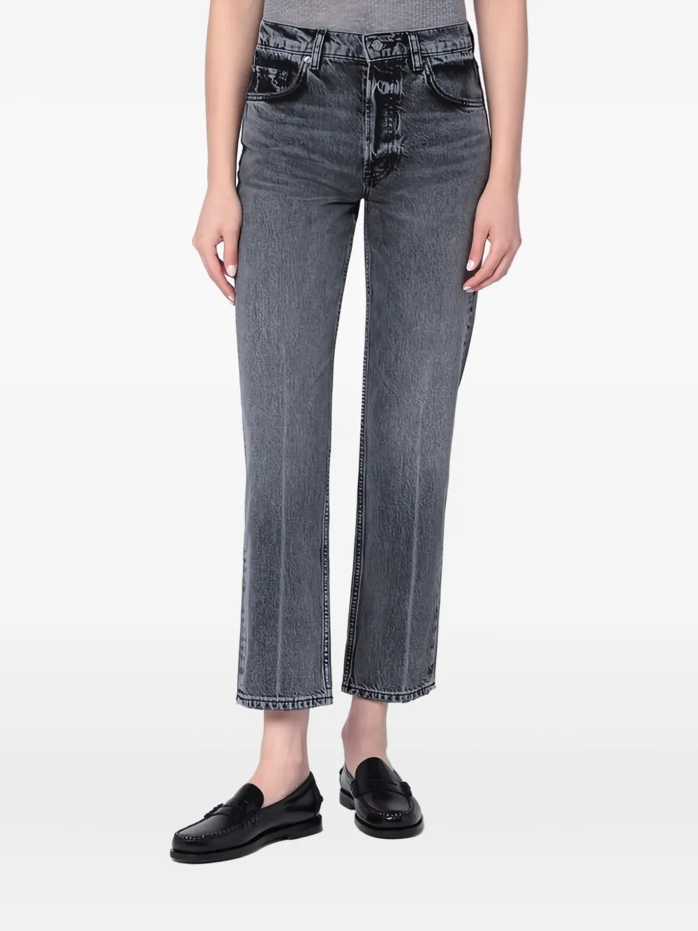 ANINE BING cotton jeans | Grey | Image 1