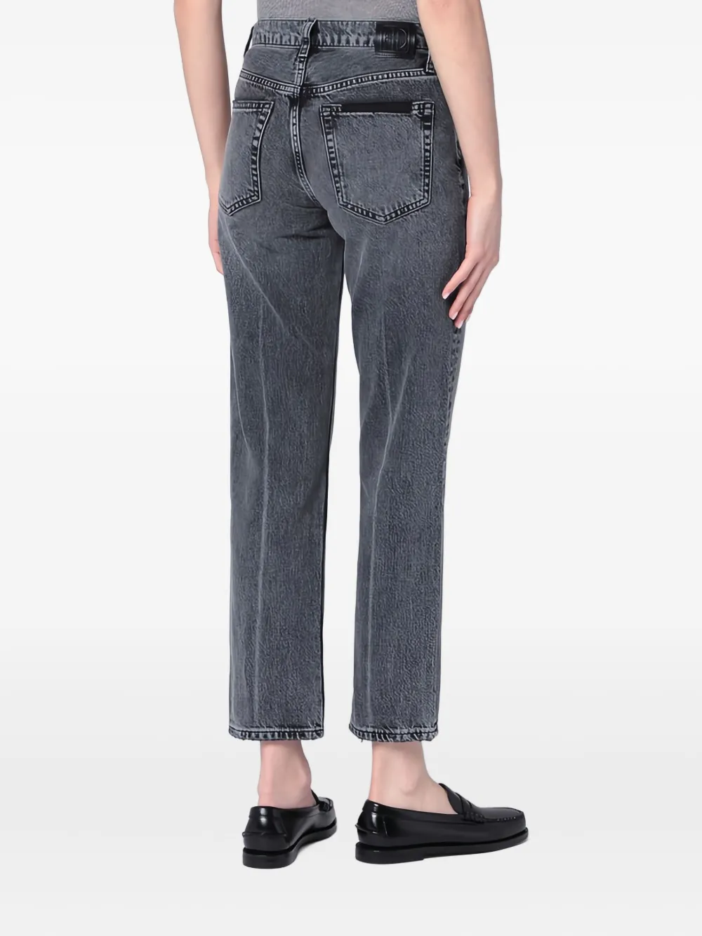 Anine Bing Cotton Jeans In Gray
