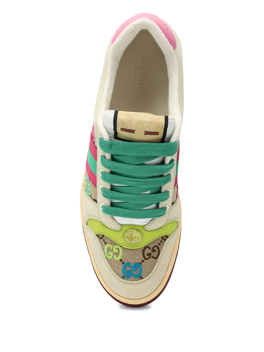 Gucci Screener GG sneakers met borduurwerk Beige