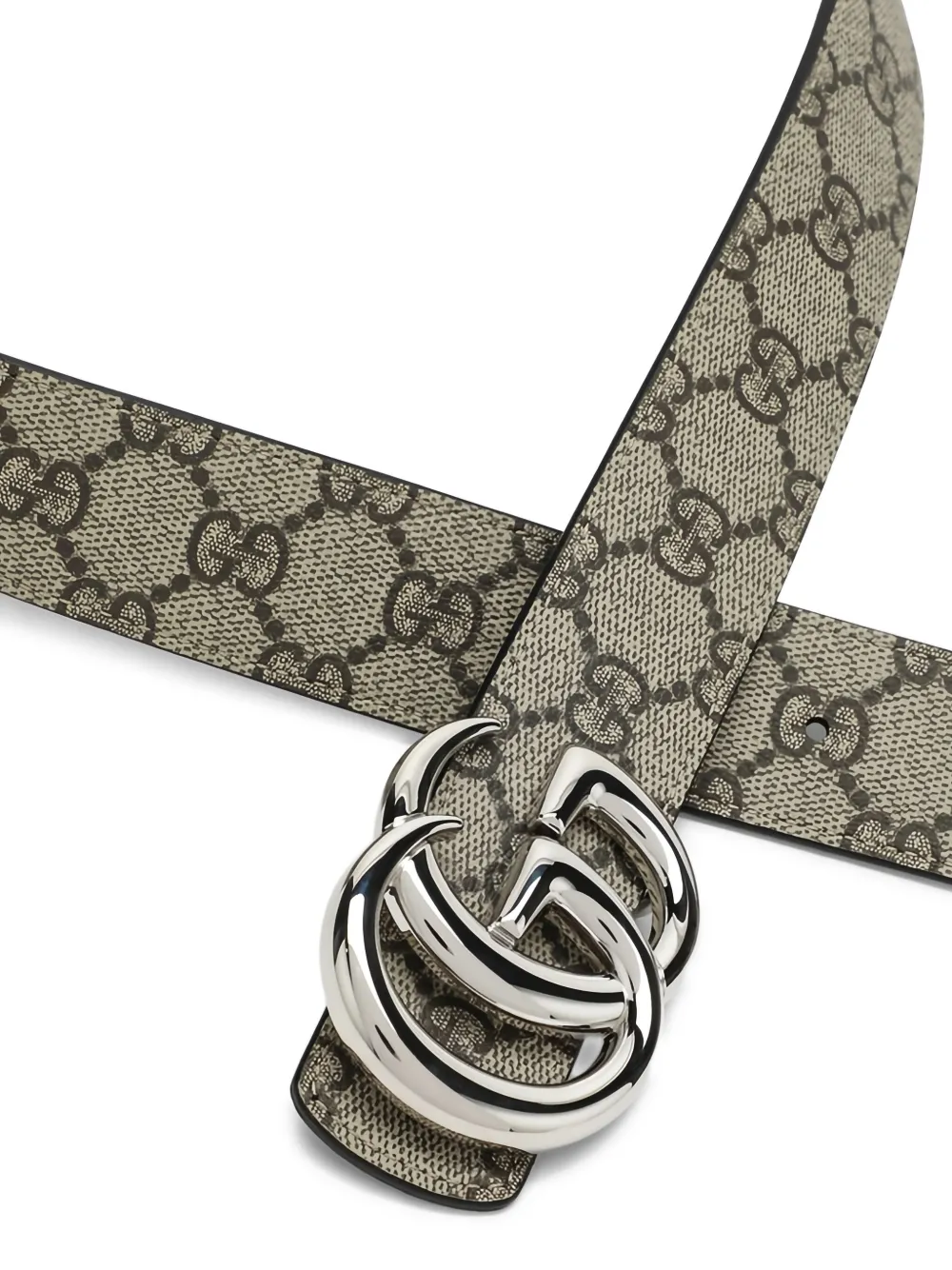 Gucci GG Supreme omkeerbare leren riem - Beige