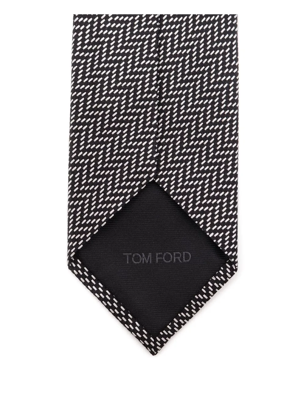 Tom Ford Geometric-pattern Tie In Brown