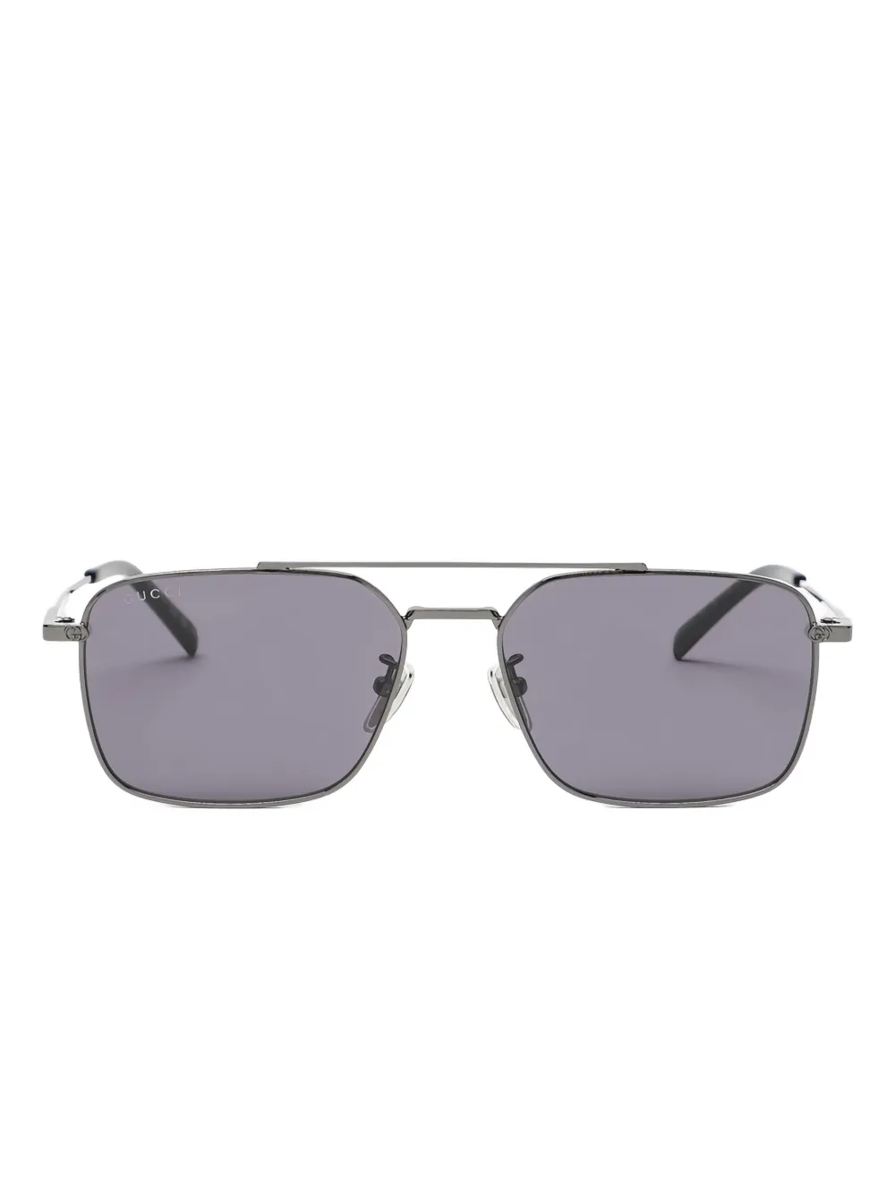 Gucci Eyewear スクエアフレーム サングラス - メタリック Gucci Eyewear スクエアフレーム サングラス - メタリック