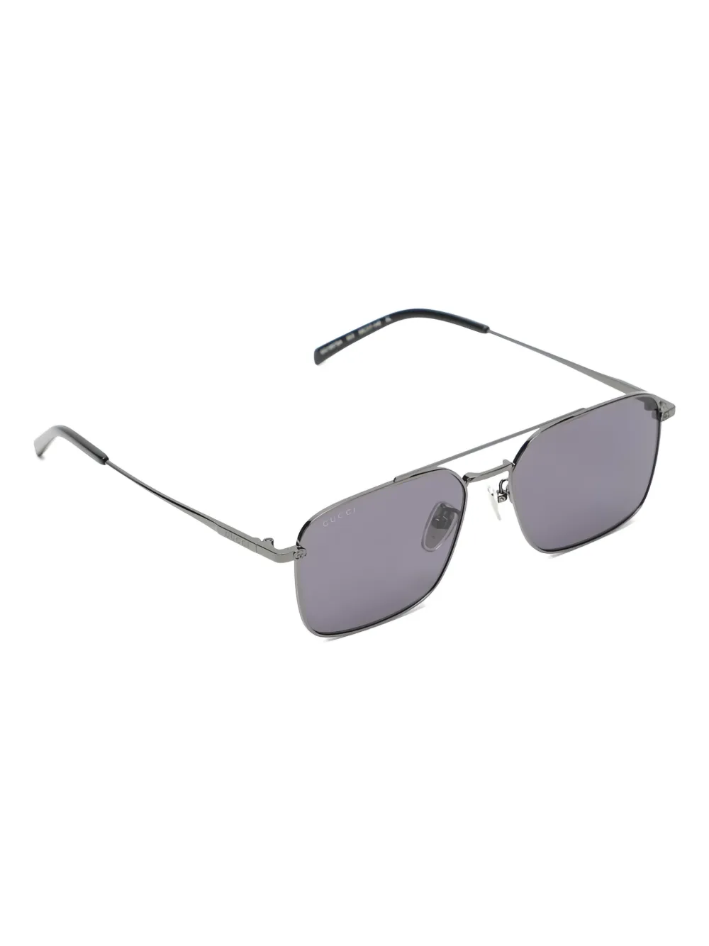 Gucci Eyewear Zonnebril met vierkant montuur - Metallic