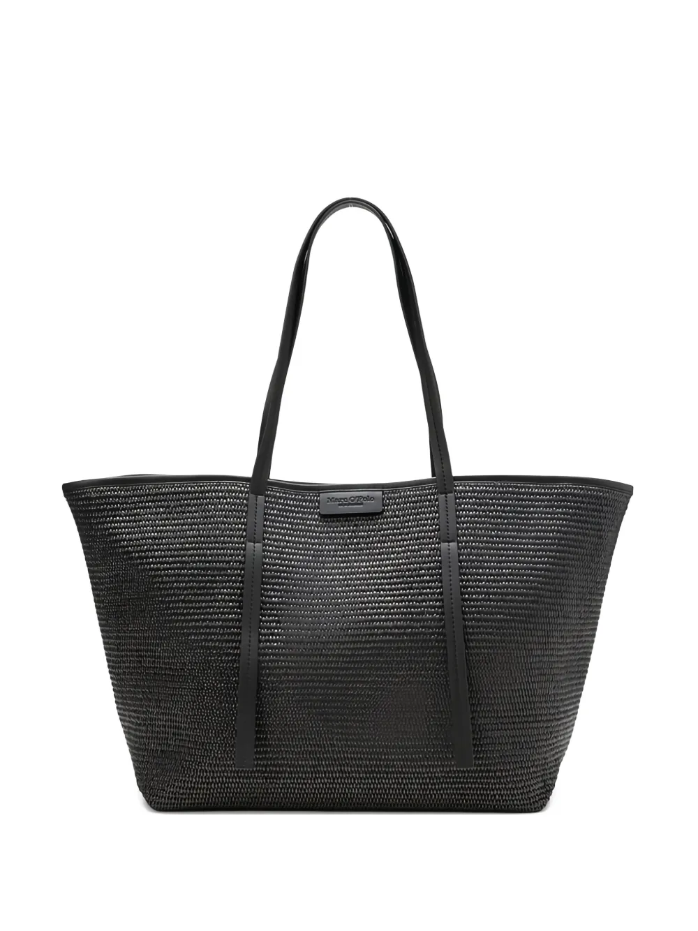 Marc O'Polo Seija woven tote bag - Nero