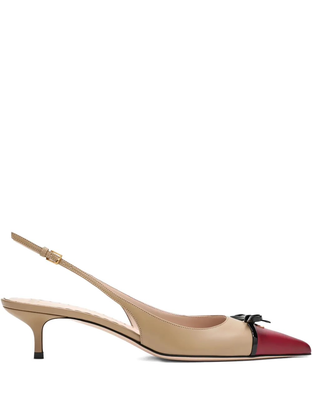Valentino Garavani 60mm slingback bow pumps Brown
