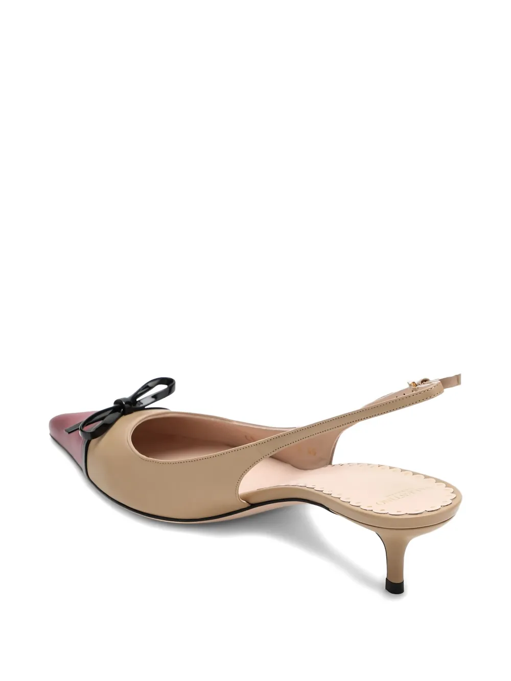 Valentino Garavani 60mm slingback bow pumps Brown