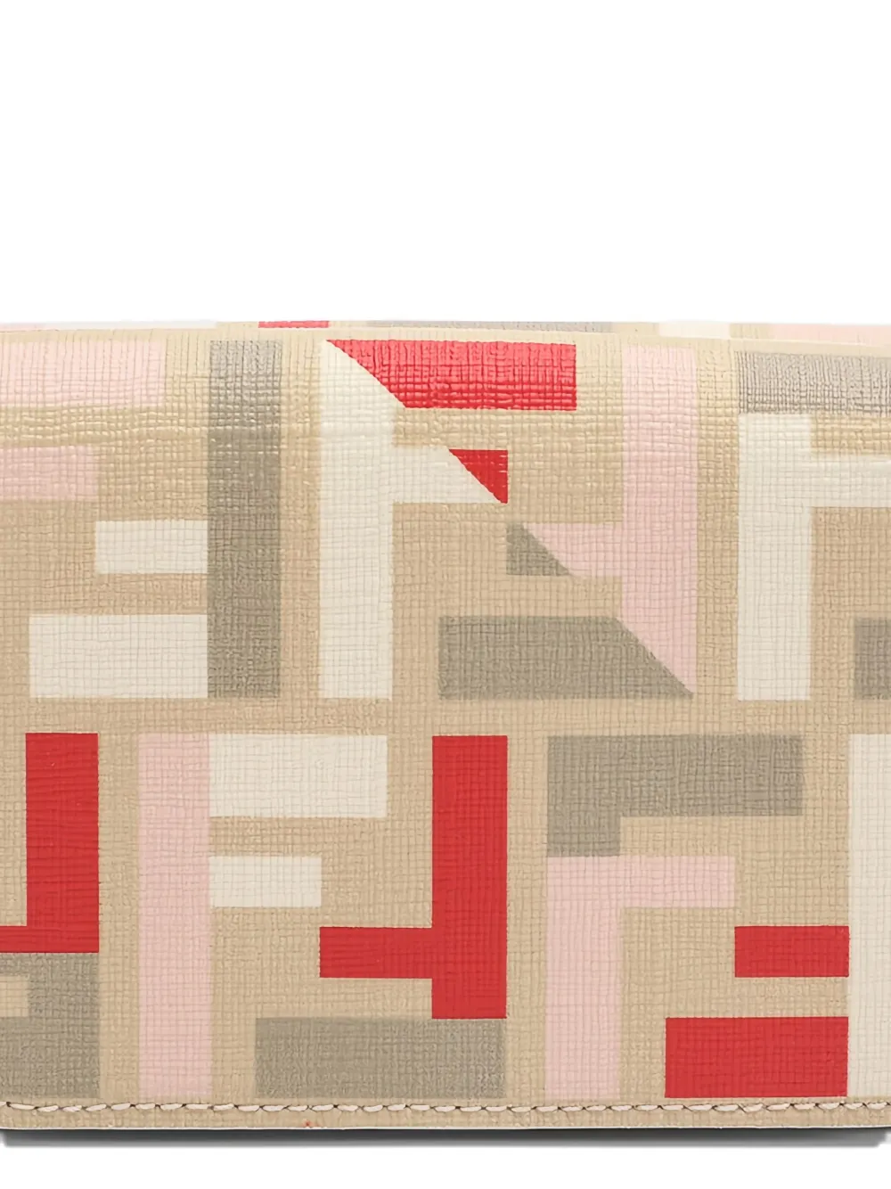  Fendi Geometric-pattern Wallet - Neutrals 