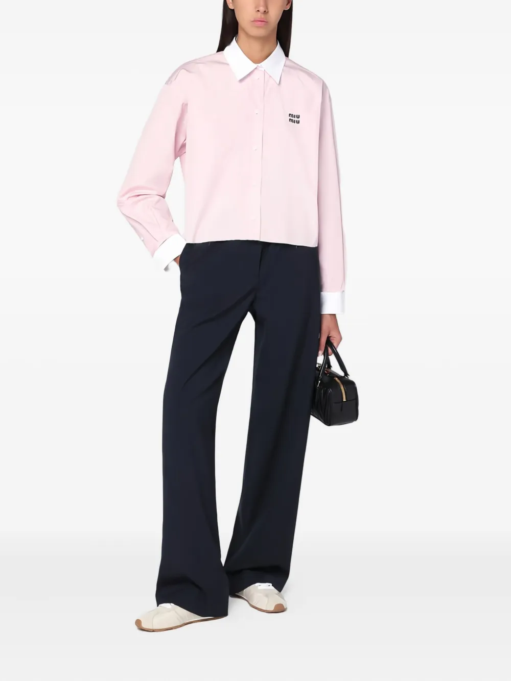 Miu Broek met logopatch Blauw