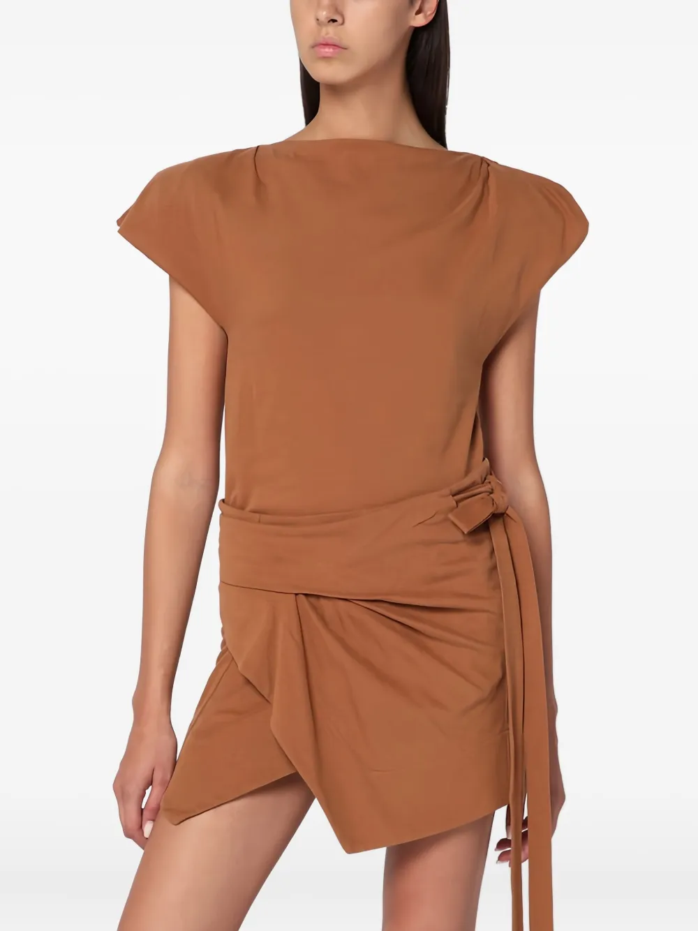 ISABEL MARANT Mini-wikkeljurk Bruin