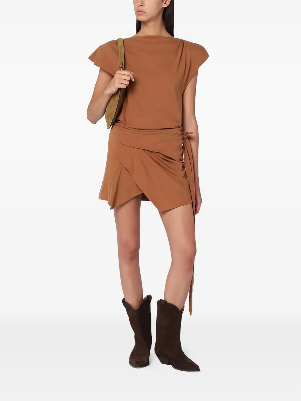 ISABEL MARANT Mini-wikkeljurk Bruin