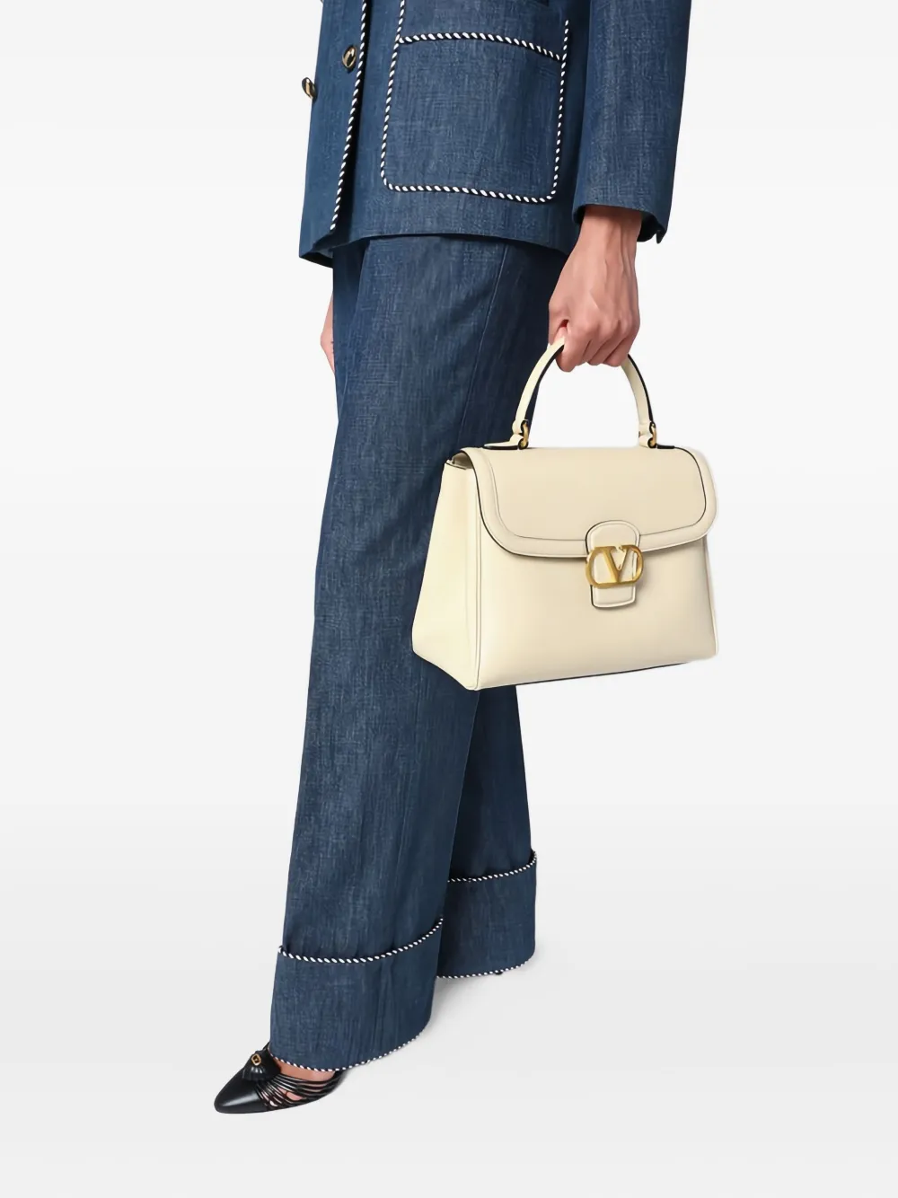Valentino Garavani VLOGO shopper - Beige