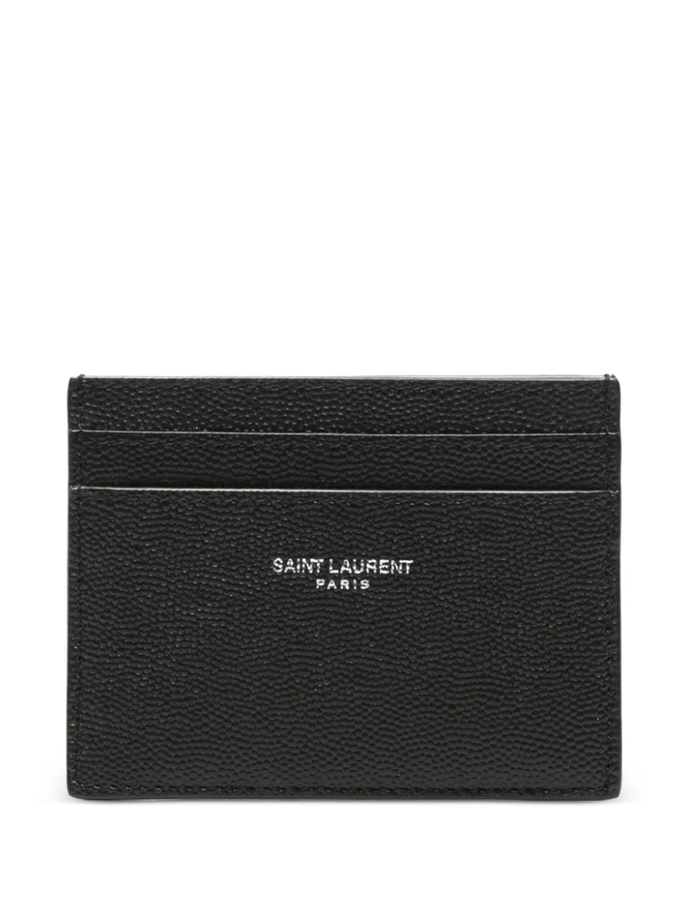 Saint Laurent Pasjeshouder van bewerkt leer Zwart