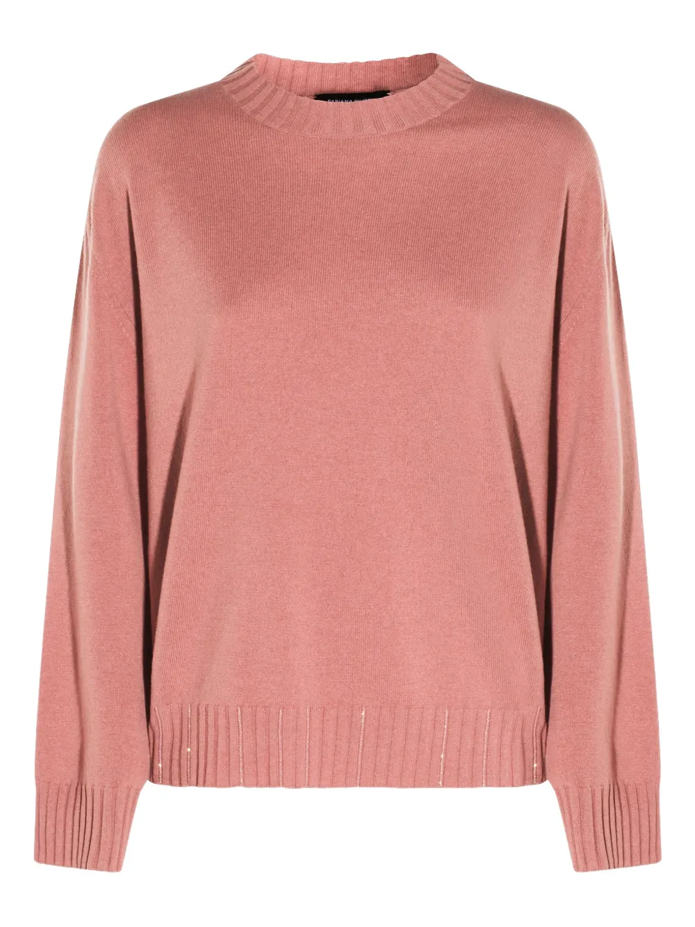 ribbed-neck sweater