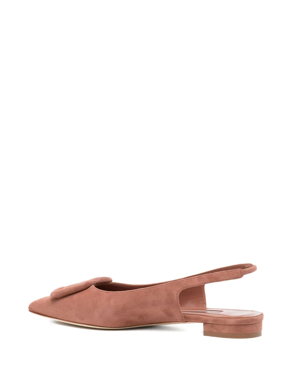 Manolo Blahnik buckle-embellished slingback pumps Brown