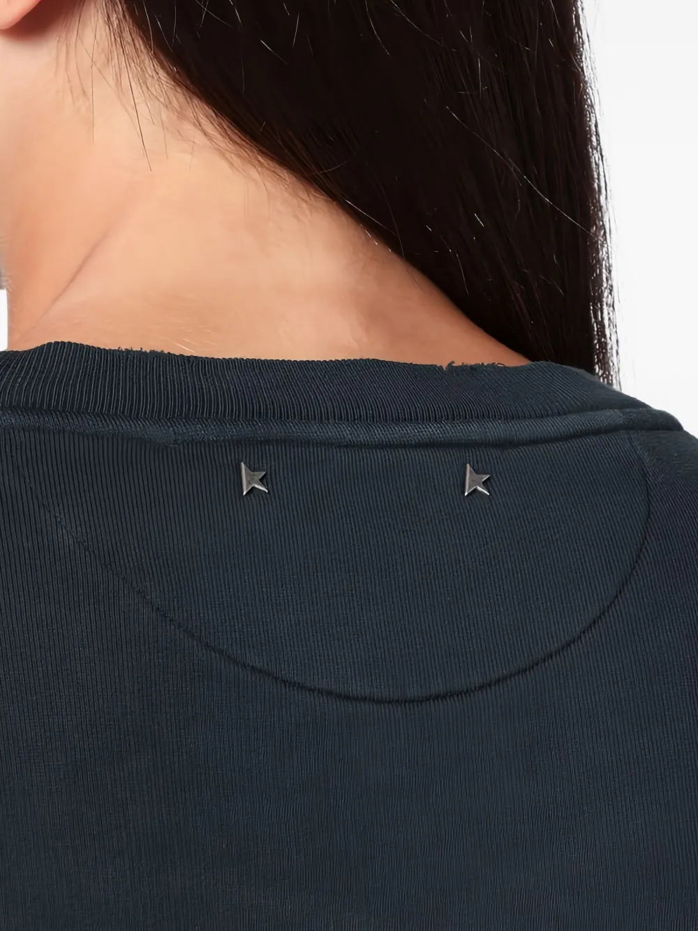 Golden Goose Sweater met ronde hals en sterdetail Grijs