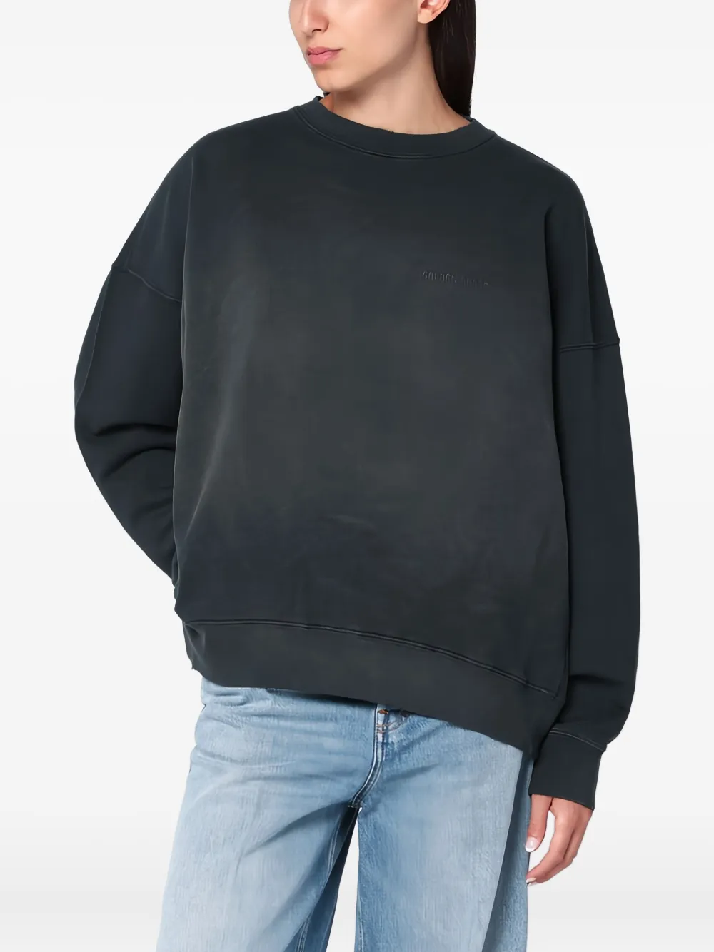 Golden Goose Sweater met ronde hals en sterdetail Grijs