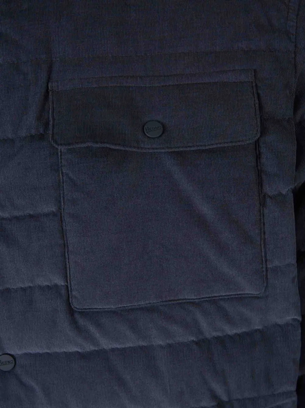 Herno Quilted Down Shirt Jacket In Blue