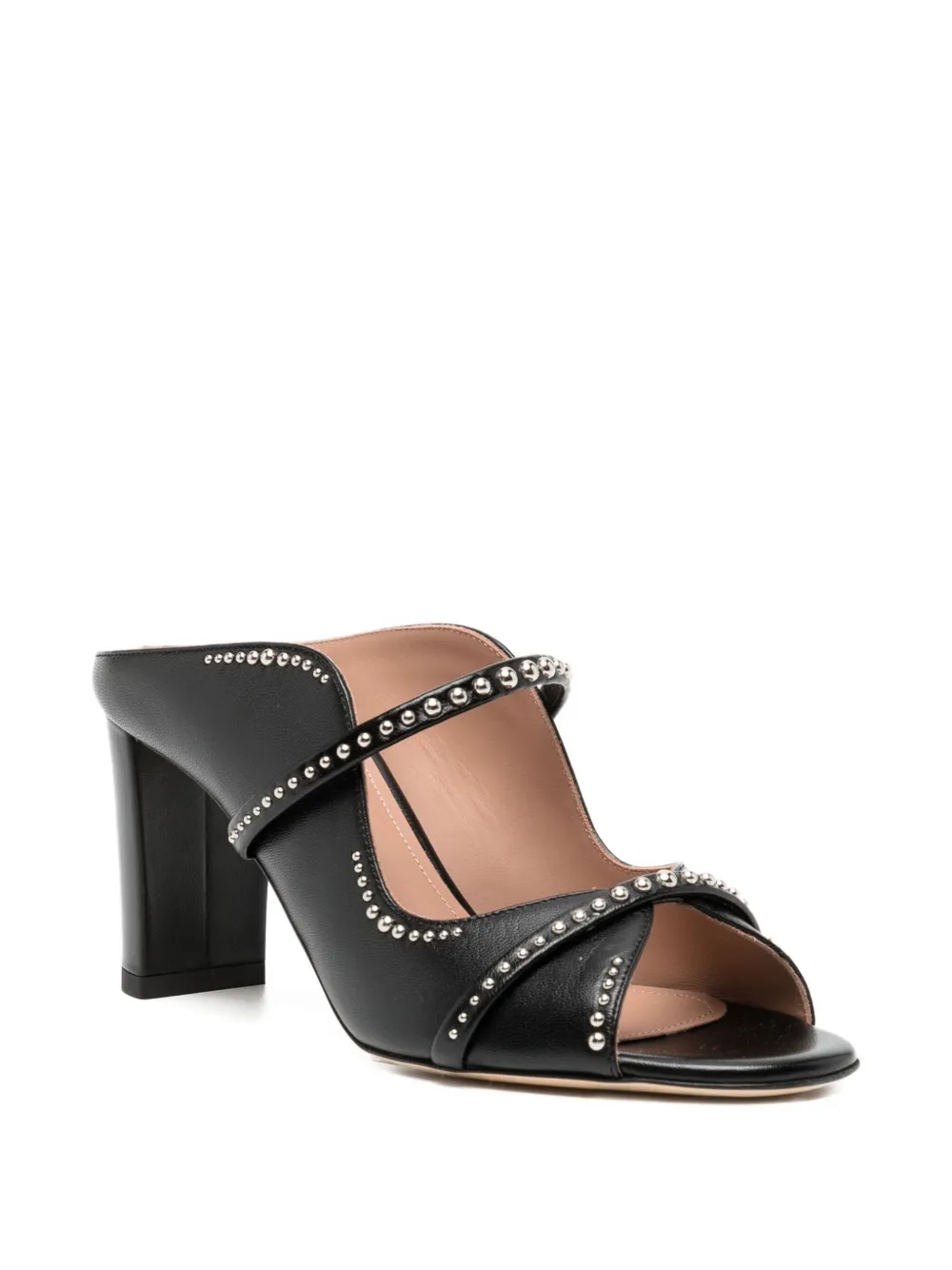 Malone Souliers 80mm studded double-strap sandals Black