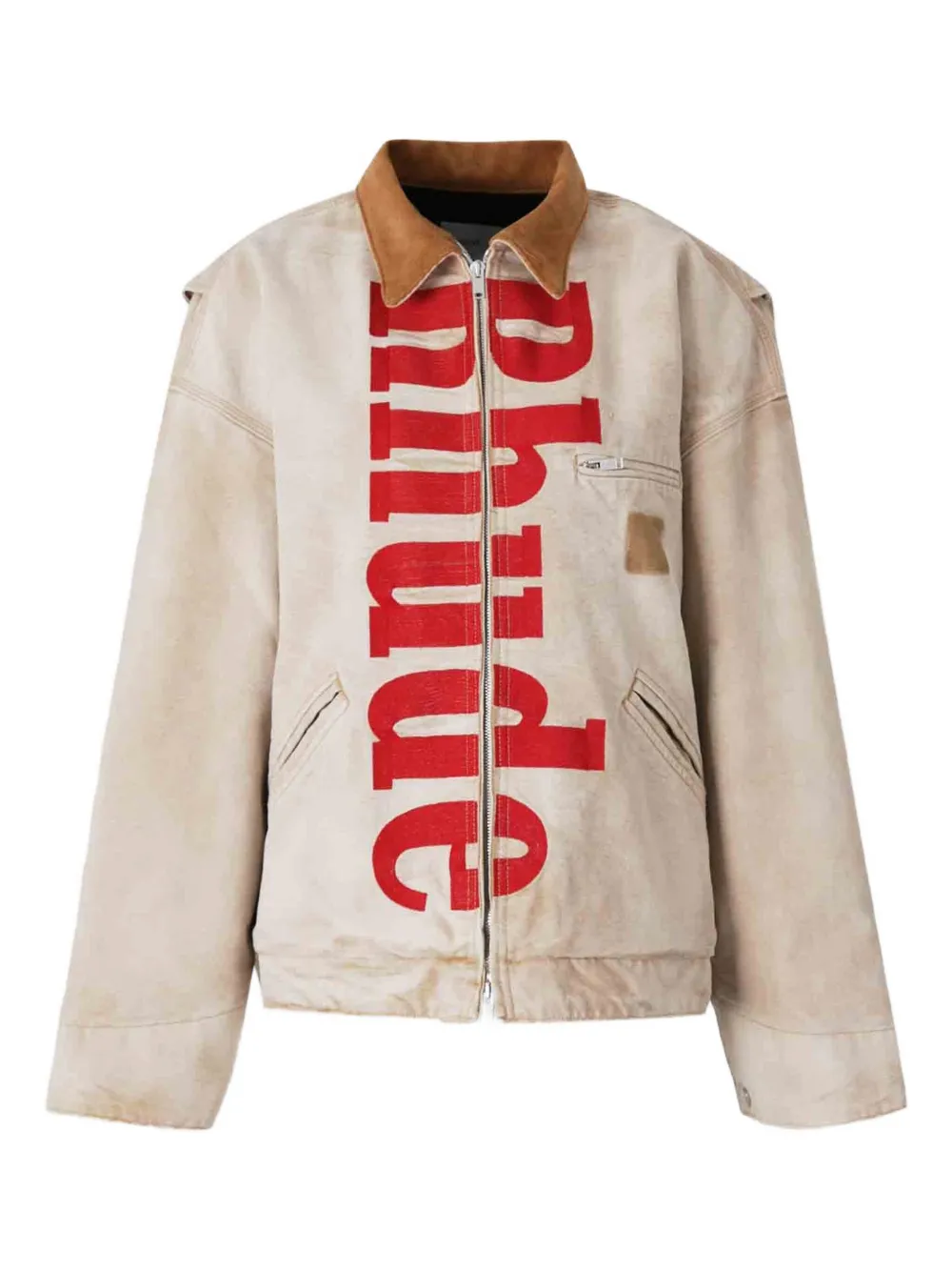 RHUDE chamarra bomber con cierre y logo | neutro | Image 1