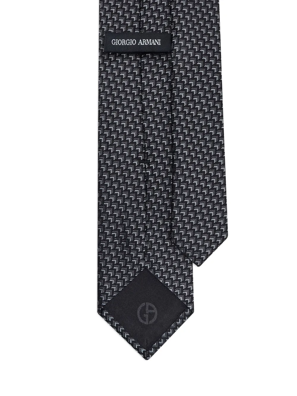 Giorgio Armani geometric-pattern tie - Zwart