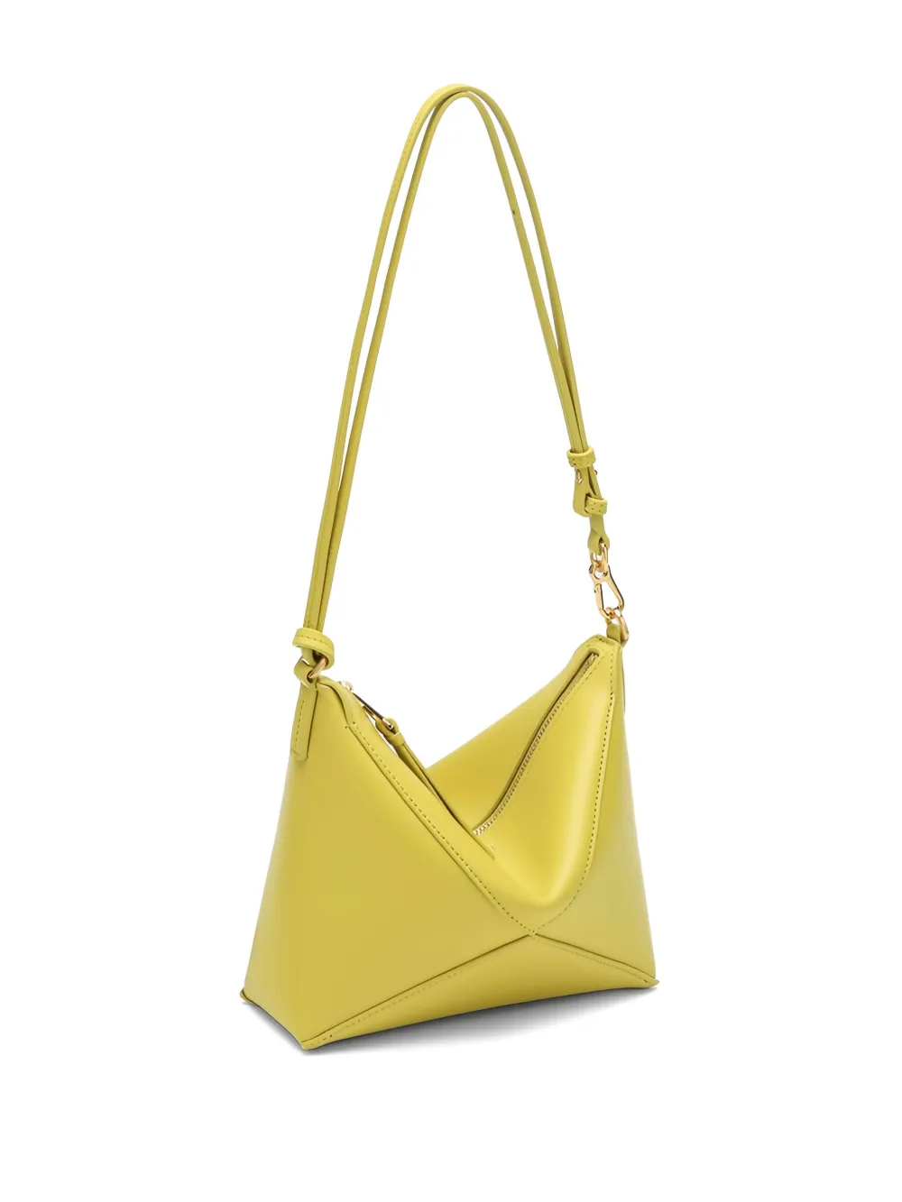 LOEWE Puzzle Fold schoudertas met geometrische rits - Geel