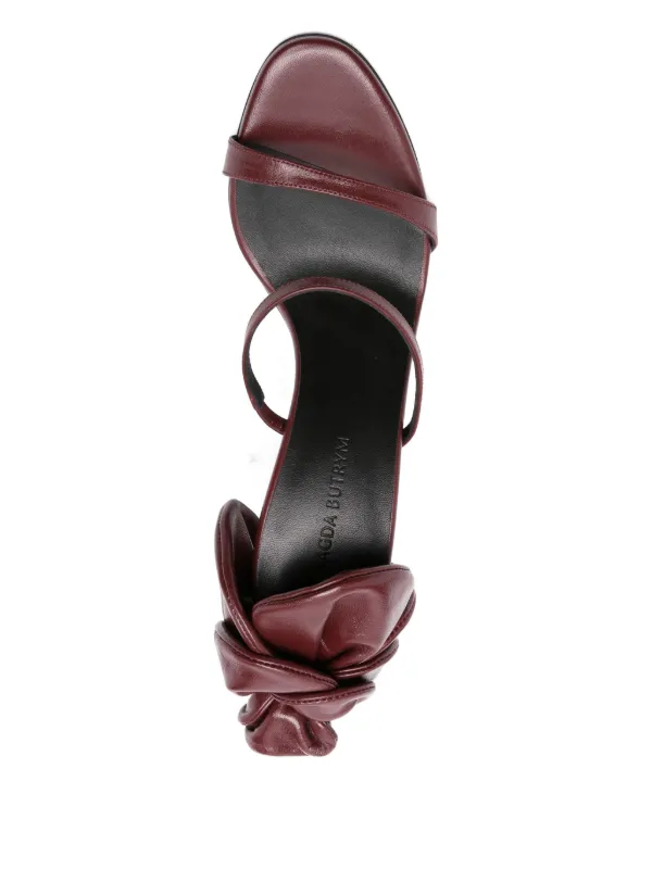 Magda Butrym bow-embellished Leather Sandals | Red | FARFETCH