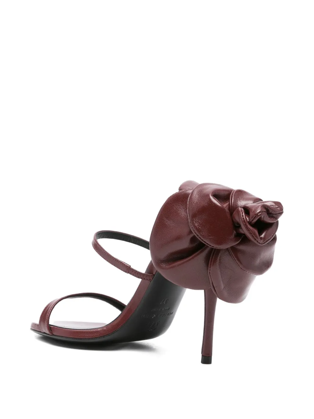 Magda Butrym bow-embellished leather sandals Red