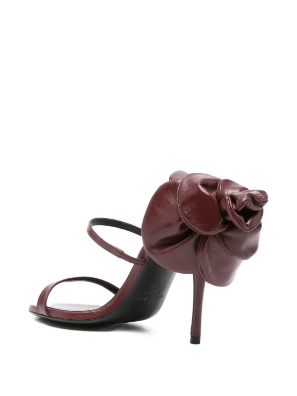 サンダル・ミュール MAGDA BUTRYM Women Sandals 529425 BORDEAUX RED Magda Butrym bow-embellished Leather Sandals | Red | FARFETCH