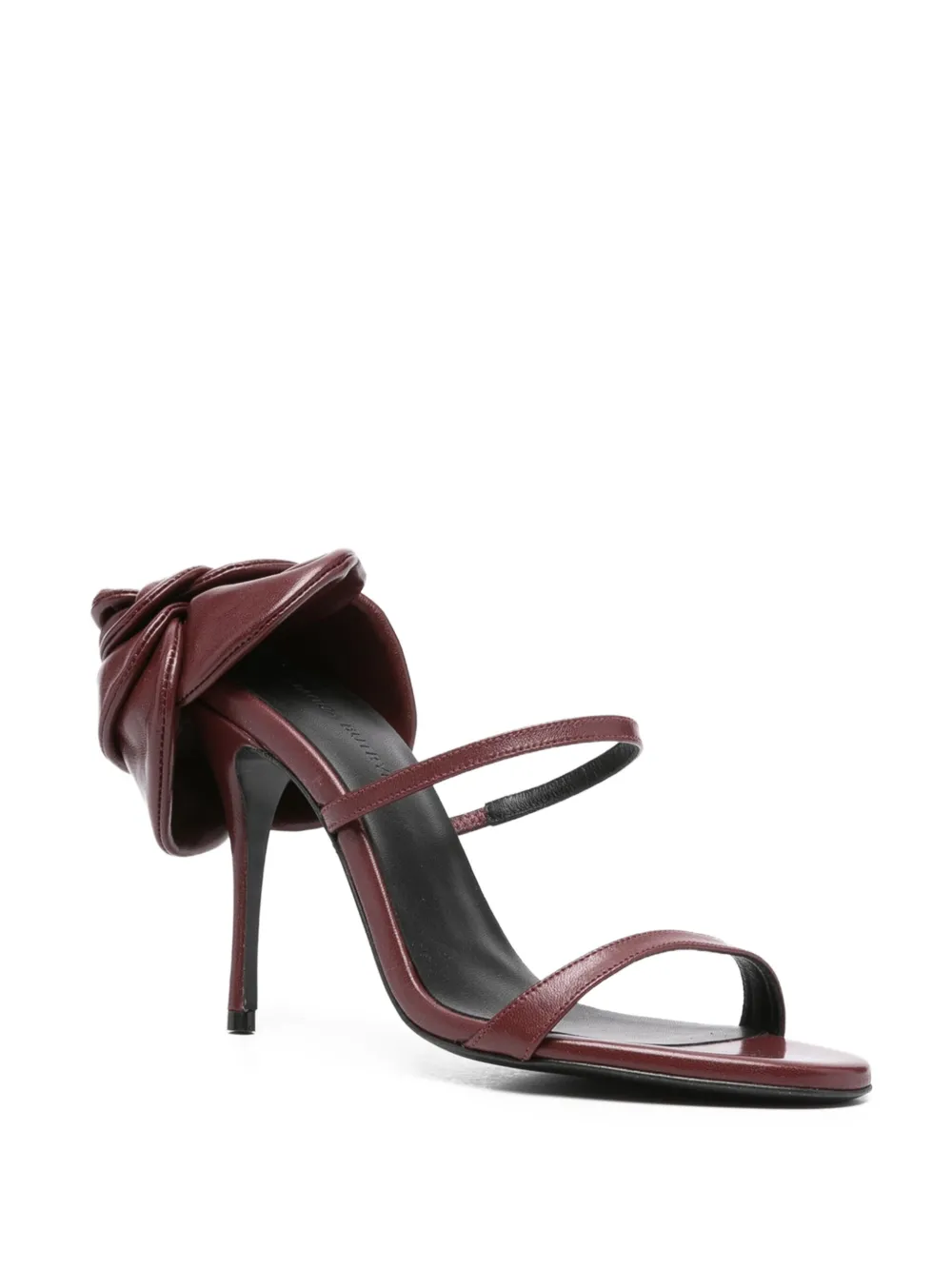 Magda Butrym bow-embellished leather sandals Red