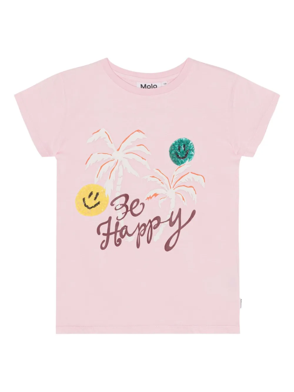 Molo palm tree-print t-shirt Roze