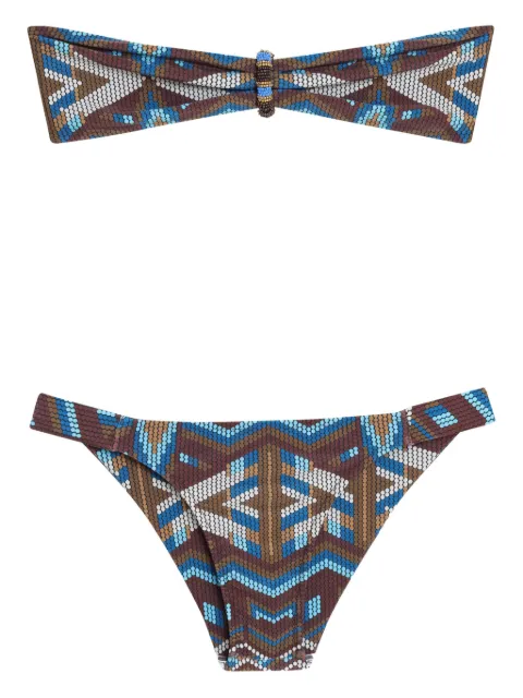 Triya Conjunto de biquíni com estampa geométrica